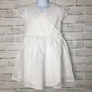 White Wrap Organic Cotton A-Line Dress new size 4T